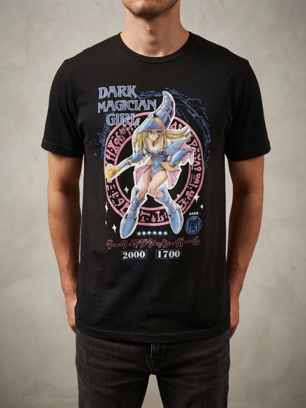 Black Yu-Gi-Oh! Dark Magician Girl! Graphic Short Sleeve Tee